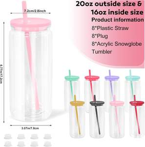 แก้ว<span class=keywords><strong>ส</strong></span>โนว์โกลบ<span class=keywords><strong>แบบ</strong></span>ใช้ซ้ำได้ ขนาด 20 ออนซ์ ปราศจากสาร BPA ป้องกันการรั่วซึม พร้อมรูเจาะสำเร็จรูป ฝา<span class=keywords><strong>ส</strong></span>ีสัน<span class=keywords><strong>ส</strong></span>ดใ<span class=keywords><strong>ส</strong></span> หลอดพลาสติก - Product Image 4