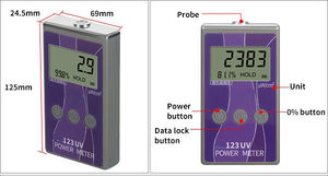 Tragbares GOYOJO LS123 <span class=keywords><strong>UV</strong></span>-Messgerät misst <span class=keywords><strong>UV</strong></span>-Strahlungs intensität Strahlungs dichte und Ablehnung srate 1 Jahr Garantie - Product Image 4