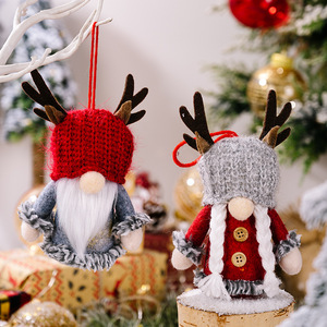 Adorno Colgante de Año Nuevo, Muñeco sin Rostro con Astas de Reno, Gnomo, Pequeñas Decoraciones Navideñas para Fiestas y Decoración Festiva - Product Image 1