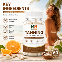 Achat en gros, MOQ faible, capsules pour rehausser le teint, capsules bronzantes pour peau claire