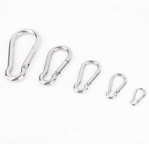 DIN5299 karabina 304/316 paslanmaz çelik yaylı kancalar 50mm açık endüstriyel madencilik için yaylı tırmanma donanım düz - Product Image 2
