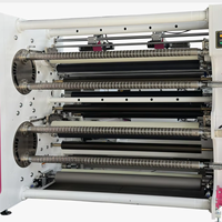 Machine de découpe et de rembobinage à tourelle quatre axes entièrement automatique à grande vitesse, diamètre de déroulement 1300 mm, pour film et ruban