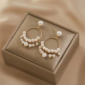 ต่างหูเงินแท้ S925 ประดับมุกธรรมชาติ 1576 พร้อมจี้แบบติดหูสำหรับผู้หญิง WENCHI - Product Image 5