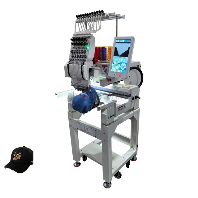 Fully Automatic Computerized Embroidery Machine Single Head Multi-Function Hat and Clothing Industrial Embroidery Machine