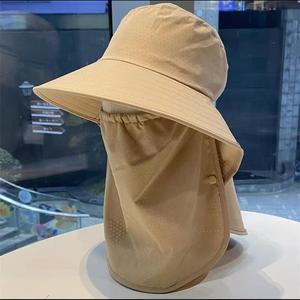 หมวกป้องกันแสงแดด หมวกปีกกว้าง ระบายอากาศได้ดี ครอบคลุมใบหน้า หมวกป้องกันรังสียูวีกลางแจ้งสำหรับผู้ใหญ่ ไนลอนพับได้ - Product Image 3