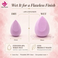 Spons Kecantikan Bebas Lateks untuk Makeup, Blender Telur Lembut untuk Foundation Cair, Dapat Digunakan Basah dan Kering, Logo, Warna, dan Kemasan Dapat Disesuaikan, OEM