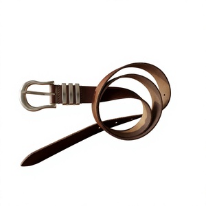 Vintage Style Eco-Friendly Cowhide Leather Pin Buckle Belt Steel Customizable Length Width 3D Design Square <b>Snake</b> Western Solid - Product Image 1