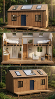 Villa préfabriquée de luxe à triple paroi isolée pour chalet alpin européen Airbnb avec structure en acier galvanisé antirouille