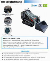 Harga Terbaik Compact Skid Steer Loader V800 Diesel Euro 5 Emission dengan Quick Attach Bucket Dijual di Alibaba International