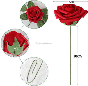 PE Rose Fleurs Roses Blanches Tiges pour DIY Centres <span class=keywords><strong>De</strong></span> Table <span class=keywords><strong>De</strong></span> Mariage Décorations Décoration Intérieure Et Extérieure Cadeaux <span class=keywords><strong>De</strong></span> Vacances - Product Image 6