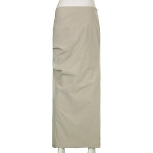 Vintage bolsillos con cremallera Caego Midi faldas Split faldas largas Y2k Vintage cintura baja elegante coreano <span class=keywords><strong>Chic</strong></span> verano faldas 90s - Product Image 5