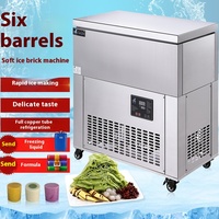 Machine à glace commerciale Mianmian à 6 barils brique de glace flocon de neige de célébrité Internet pour les magasins de dessert Machine à glace pilée au lait