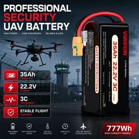 Paket Baterai Lithium UAV 6S 35Ah 3C 22.2V Kapasitas Besar untuk Multirotor UAV, Keamanan Perbatasan, dan Pemantauan Taman