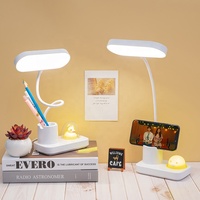 Lampe de bureau LED personnalisée avec chargeur USB, lampe de lecture, canard jaune, lampe de bureau avec porte-stylo