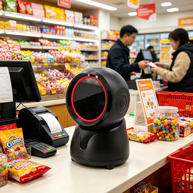 DiligenCe USB Interface Desktop Barcode Scanner CMOS Sensor 200 Scans/Second for Supermarket Store Factory Use-in Stock
