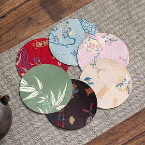 Yunsha Double-face tessuto cinese sottobicchiere impermeabile fiore collezione di erba per uso domestico cuscinetto isolante vassoio da tè - Product Image 1