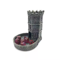 Menara dadu Dnd logam plastik naga dan dugeon Display peran istana Resin cetak 3D untuk Aksesori bergulir