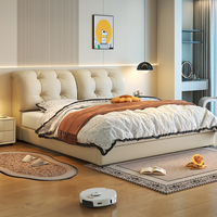 Modernes Verstellbares Ergonomisches Luxus-Bett mit Stauraum - Zweiteiliges Kopfteil aus Nappaleder Queen/King Bettgestell Direkt ab Werk