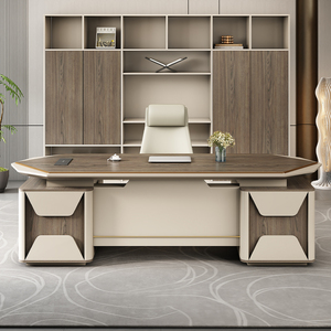 モダンなL字型ワークテーブル木製ディレクターManger Ceo BossオフィステーブルデスクCeoテーブル家具セット - Product Image 3