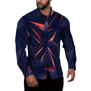 <span class=keywords><strong>Chemise</strong></span> habillée pour <span class=keywords><strong>homme</strong></span>, motif floral paisley, finition mate métallique, manches longues, boutonnée, style vintage années <span class=keywords><strong>70</strong></span>, costumes de fête - Product Image 3