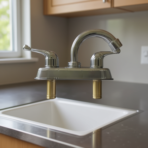 Elite Kitchen Faucet 4-Inch Zinc Body Copper Valve Stainless Steel Panel Easy Installation Household Use - Product Image 2