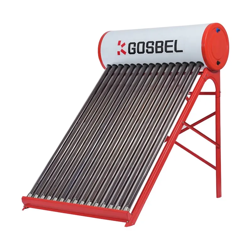 Gosbel100lカラースチール真空ガラス管太陽熱温水器コントローラーシステム家庭用