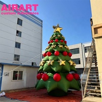 Arbre de Noël gonflable vert, grandes décorations gonflables d'arbre pour l'événement d'affichage