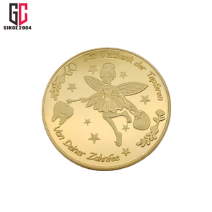 12 ans d'usine personnalisé métal or fée des dents pièces d'or cadeaux enfants pièce jouets <span class=keywords><strong>jeu</strong></span> pièces enfants semblant jouer récompenses - Product Image 4