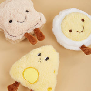 Toptan yumurta ekmek şekilli <span class=keywords><strong>Pet</strong></span> çiğnemek oyuncak dayanıklı gıcırtılı peluş oyuncak köpek sevimli yumuşak cattoys kedi oyuncaklar - Product Image 5
