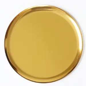 定制仿古批发洗碗机安全不锈钢板北欧风格金色金属黄铜铜圆形托盘