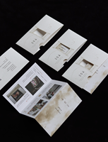 Brochures artistiques |   Matériel marketing visuel personnalisé avec gaufrage, logo personnalisé, papier de luxe