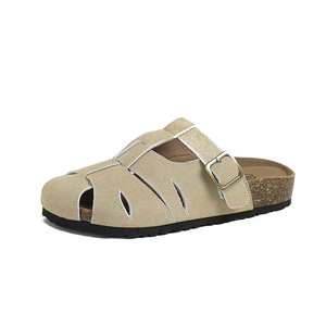 Practicalism – pantoufles Boodles à talon plateforme ajouré en cuir véritable pour femmes, à bout ouvert, à enfiler, pour le printemps/été - Product Image 5