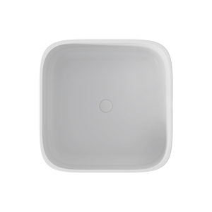 Lavabo de aluminio sobre encimera con lavabo de baño moderno de diseño cuadrado blanco para encimera - Product Image 2
