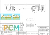 Câble d'alimentation et de signal Micro-D vers D-Sub RS232, câble de modem nul pour serveur industriel, compatible EMC 038-003-084, Molex 83421-9037