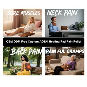 Almohadilla calefactable para hombros <span class=keywords><strong>y</strong></span> <span class=keywords><strong>cuello</strong></span>, inserto de fibra de carbono, tecnología NTC/PTC, controlador dual, apagado automático de 2 horas, personalizable para el dolor <span class=keywords><strong>muscular</strong></span> - Product Image 5