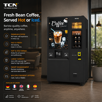 Machine à thé aux bulles TCN Fresh Milk, distributeur automatique de café en grains, entièrement automatique, paiement sans espèces par pièces pour les entreprises
