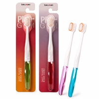 Brosse à dents manuelle ergonomique légère en plastique PBT souple, sans BPA, personnalisable en gros, pour adultes, soins bucco-dentaires à domicile