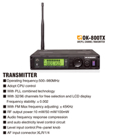 Système de monitoring intra-auriculaire sans fil stéréo traditionnel OK-820TX Émetteur de bureau avec récepteur unique MONO OK-3100R OK-3R OK-5100R