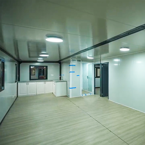 Maison conteneur moderne préfabriquée, robuste, résistante aux intempéries, avec ailes extensibles, pour villa, avec salle de bain préinstallée, cabine de vie, pour chantier temporaire - Product Image 6