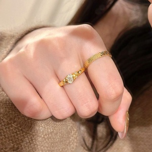 Nouvelle bague <span class=keywords><strong>en</strong></span> acier inoxydable de forme œuf de <span class=keywords><strong>pigeon</strong></span>, design zircon, bijoux haut de gamme et romantiques - Product Image 4