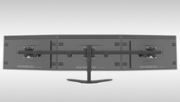 Support de bureau de support de moniteur triple de conception modulaire de ventes d'usine avec les bras réglables de support