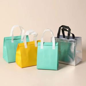 Bolsa Térmica Desechable de Papel de Aluminio con Logotipo Personalizado, Bolsa Pequeña para Llevar Comida, Embalaje Térmico Aislado para Entrega de Alimentos - Product Image 2