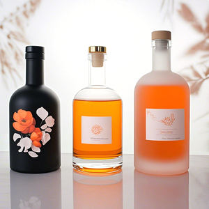 Vente en gros <span class=keywords><strong>de</strong></span> bouteilles <span class=keywords><strong>de</strong></span> whisky, <span class=keywords><strong>de</strong></span> vodka et <span class=keywords><strong>de</strong></span> tequila <span class=keywords><strong>de</strong></span> haute qualité, mates et brillantes, noires, 200 ml, 375 ml, 500 ml, 750 ml, bouteilles <span class=keywords><strong>de</strong></span> vin en verre rond transparent - Product Image 6