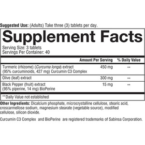 OEM NGHỆ CURCUMIN máy tính bảng Công thức với chiết xuất lá ô liu và Hạt tiêu đen tự nhiên tinh khiết Hữu Cơ bột nghệ máy tính bảng - Product Image 3