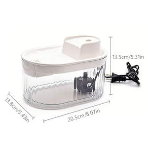 Fontaine à eau portable OEM 2026 de 1,5 L en plastique pour animaux de compagnie, distributeur d'eau intelligent électrique avec filtre pour chats et chiens, circulation automatique - Product Image 2