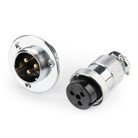 Envío en 7 días Conector de aviación GX30-Montaje de brida circular Enchufe macho de 2 3 4 pines con rosca de 25mm y enchufe de orientación estándar