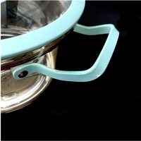 Marmite de cuisson en verre Borosilicate, 20x20cm, fait-main avec couvercle en verre trempé