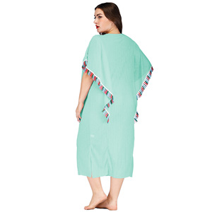 Commercio all'ingrosso della fabbrica Plus Size Sexy manica a farfalla estate Beachwear donna vestito bianco copricostume da <span class=keywords><strong>spiaggia</strong></span> - Product Image 2