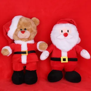 制造创意圣诞毛绒圣诞老人娃娃毛绒动物抱枕玩具圣诞夜儿童礼物