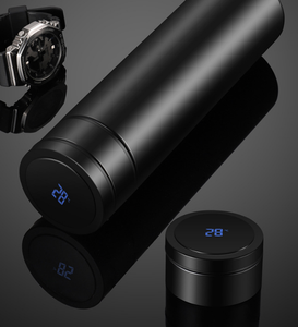 Bouteille d'eau intelligente 2026 avec affichage de la température, vente en gros, logo personnalisé, thermos LED, tasse isotherme en acier inoxydable à isolation sous vide, design mince - Product Image 4